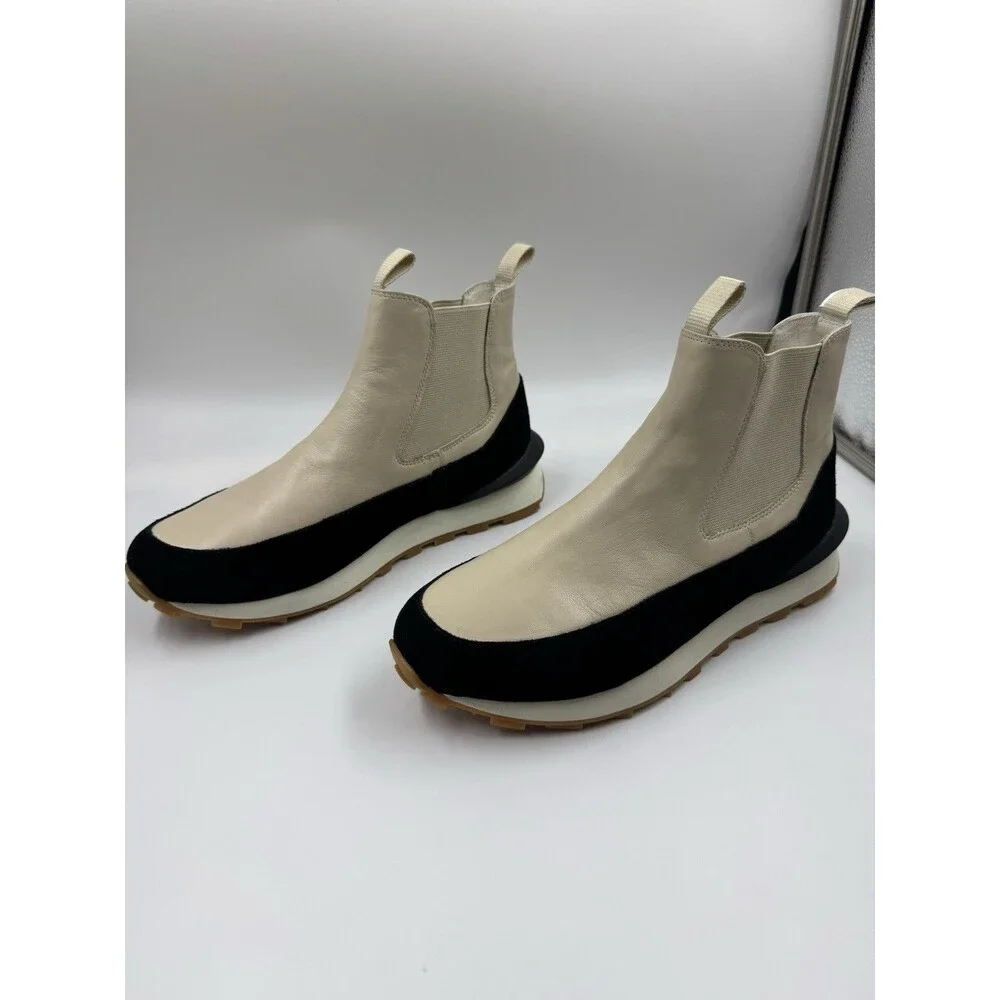 J Slides NYC Eloise Beige Ankle Boots Shoes Women’s Size 8M